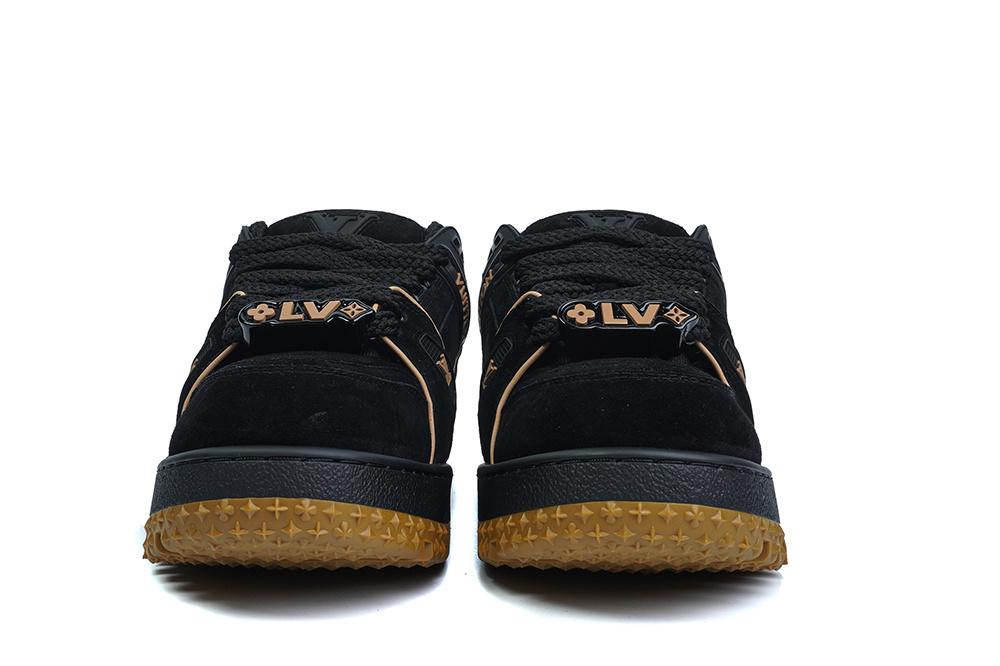 PK God Louis Vuitton Trainer Maxi Black Brown Suede RETAIL MATERIALS READY TO SHIP